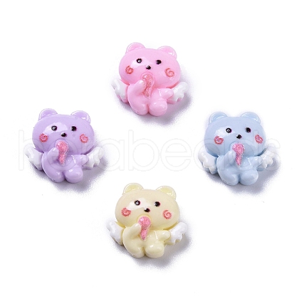 Opaque Cute Animal Resin Decoden Cabochons RESI-B024-02A-1
