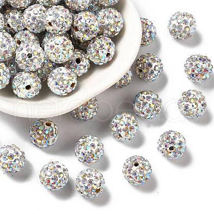 Pave Disco Ball Beads X1-RB-A130-10mm-11-1