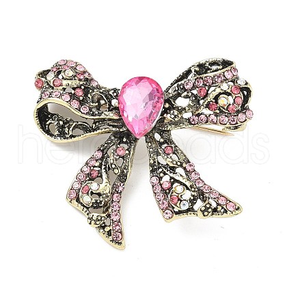 Butterfly Alloy Rhinestone Brooches for Backpack Clothes JEWB-M071-05AG-1