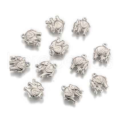 Tarnish Resistant 201 Stainless Steel Elephant Charms X-STAS-Q192-15-1