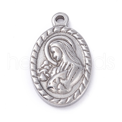 Non-Tarnish 304 Stainless Steel Pendants STAS-P288-08P-1