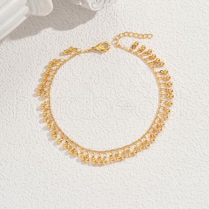 Bohemian Style Round Beaded Tassel Anklet for Women CN8805-1
