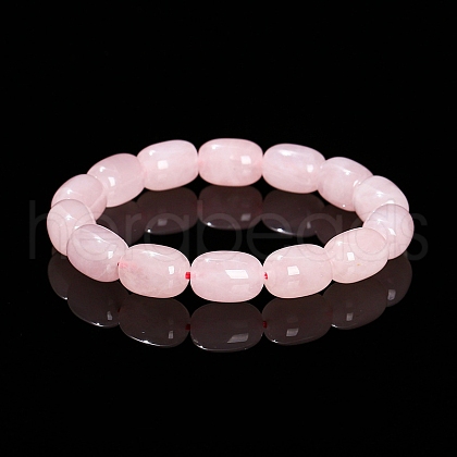 Natural Rose Quartz Beaded Bracelets PW-WG35F72-02-1