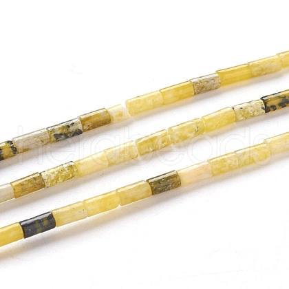 Natural Yellow Turquoise(Jasper) Beads Strands G-G783-12-1