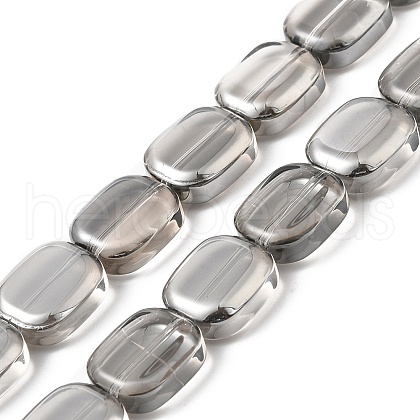 Transparent Electroplate Glass Bead Strands EGLA-P049-02A-PL03-1