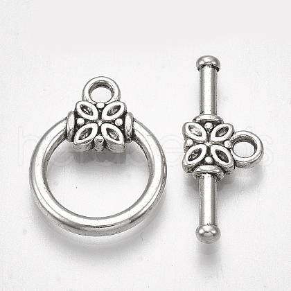 Tibetan Style Alloy Toggle Clasps TIBE-31215-057AS-NR-1