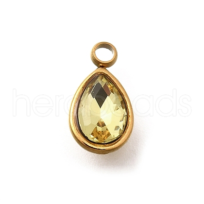 304 Stainless Steel Pendants STAS-Q346-04G-06-1