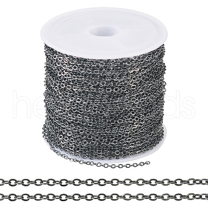 Brass Coated Iron Flat Cable Chains CH-TAC0007-01B-1