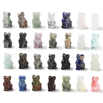 Natural & Synthetic Gemstone Carved Figurines DJEW-L023-B-1