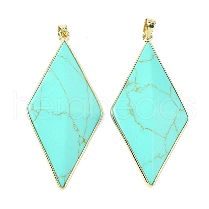 Synthetic Turquoise Faceted Big Pendants G-L623-04G-03-1