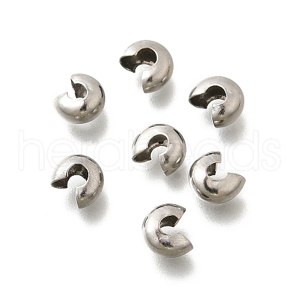 304 Stainless Steel Crimp Beads Covers STAS-P239-34P-05-1