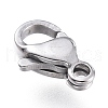 Tarnish Resistant 316 Surgical Stainless Steel Lobster Claw Clasps STAS-M281-01P-A-2