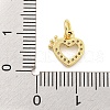 Rack Plating Brass Micro Pave Clear Cubic Zirconia Pendants KK-Q814-03G-3