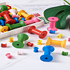 Dyed Wooden Empty Spools for Wire WOOD-TA0001-53-14