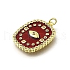 Brass Micro Pave Cubic Zirconia Pendants KK-U072-40A-G-3