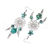 6Pairs 6 Colors Alloy & Synthetic Turquoise Chandelier Earrings EJEW-JE06340-5