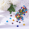 Heart Handmade Millefiori Glass Beads LK-CJ0001-08-6