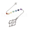 304 Stainless Steel Chain Macrame Pouch Empty Stone Holder Dowsing Pendulums HJEW-JM02327-03-1