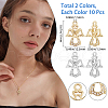 Beebeecraft 20Pcs 2 Colors Brass Micro Pave Clear Cubic Zirconia Pendants KK-BBC0001-48-2