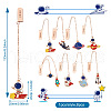 Beadthoven 8Pcs 8 Style Planet & Astronaut & Rocket Zinc Alloy Bookmarks AJEW-BT0001-02-3