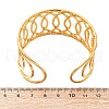 Europe and America Style 304 Stainless Steel Cuff Bangles for Women BJEW-D306-03G-3