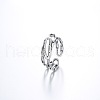 925 Sterling Silver Adjustable Cuff Rings FS-WG8C750-02-2