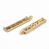 Brass Micro Pave Cubic Zirconia Pendants ZIRC-Q200-028-NF-2