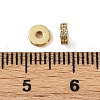Flat Round Brass Micro Pave Clear Cubic Zirconia Beads KK-R224-13G-03-3