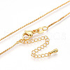 Brass Box Chain Necklaces for Women NJEW-G084-12G-2