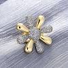 Brass Micro Pave Clear Cubic Zirconia Cuff Rings for Women RJEW-H248-02GP-1