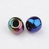 6/0 Electroplated Iris Round Glass Seed Beads X-SEED-A009-4mm-605-2