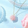7Pcs 7 Colors Handmade Glass Seed Beaded Star Pendant 304 Stainless Steel Cable Chain Necklaces for Women NJEW-MZ00118-4