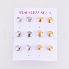 304 Stainless Steel Stud Earrings X-EJEW-I235-08-4