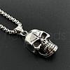 Stainless Steel Skull Pendant Punk Style Hip-hop Necklaces for Men KQ3435-3
