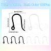 SUNNYCLUE 200Pcs 2 Colors Plastic Earring Hooks KY-SC0001-67-2