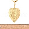 304 Stainless Steel Leaf Pendant Double Layered Necklaces for Women NJEW-U051-02G-3