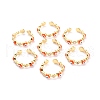 Brass Micro Pave Clear Cubic Zirconia Cuff Rings RJEW-O046-02G-2
