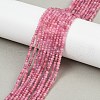 Faceted Rondelle Natural Red Tourmaline Bead Strands G-F289-45-7