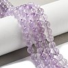 Natural Amethyst Round Bead Strands G-L411-12-8mm-2