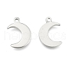 Non-Tarnish Crescent Moon Stainless Steel Charms Pendants X-STAS-Q168-06-1