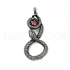 316 Surgical Stainless Steel Micro Pave Cubic Zirconia  Pendants STAS-D304-03AS-1