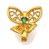 Brass Micro Pave Cubic Zirconia Hook Clasps KK-H506-04MG-1