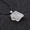 Natural Quartz Crystal Raw Rough Nuggets Pendant Necklace FS-WG50F2C-03-1