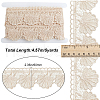 Gorgecraft 4.7~5Yards Cotton Shell Shaped Flower Lace Ribbon OCOR-GF0003-95B-2