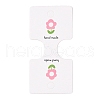 Folding Flower Pattern Paper Jewlery Display Cards for Necklaces CDIS-T004-22-4