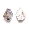 Brass Micro Pave Cubic Zirconia Pendants ZIRC-L075-71A-P-1