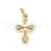 Brass Micro Pave Cubic Zirconia Pendants KK-Z100-41G-01-1