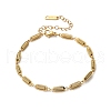 304 Stainless Steel Spring Oval Link Chain Bracelets for Women Men BJEW-S164-01G-4