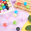70Pcs 7 Colors Flower Opaque Resin Beads RESI-TA0001-55-11
