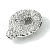 Rack Plating Brass Cubic Zirconia Pendants KK-S378-02P-Q-2